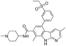 5-[3-(乙基磺?；?苯基]-3,8-二甲基-N-(1-甲基-4-哌啶